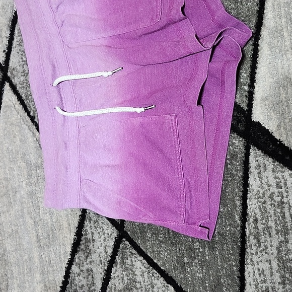 NIKE SWOOSH ATHLETIC PURPLE OMBRE ELASTIC DRAWSTRING SHORTS - Picture 2 of 12